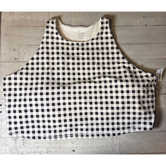 Old Navy Active Powerchill Light Support Top Black & White Bra 4x - Picture 15 of 15